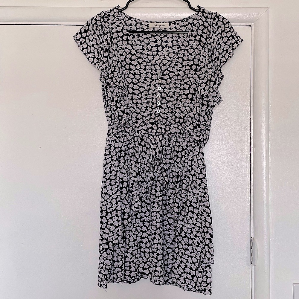 Blue and White Floral Summer Dress